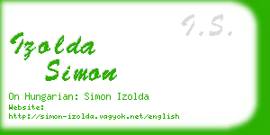 izolda simon business card